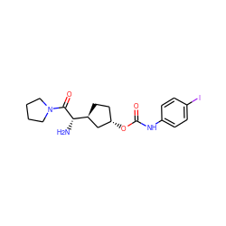 N[C@H](C(=O)N1CCCC1)[C@H]1CC[C@H](OC(=O)Nc2ccc(I)cc2)C1 ZINC000027997341