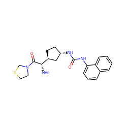 N[C@H](C(=O)N1CCSC1)[C@H]1CC[C@H](NC(=O)Nc2cccc3ccccc23)C1 ZINC000027989177