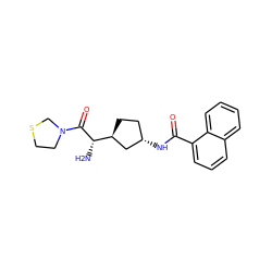 N[C@H](C(=O)N1CCSC1)[C@H]1CC[C@H](NC(=O)c2cccc3ccccc23)C1 ZINC000027898312