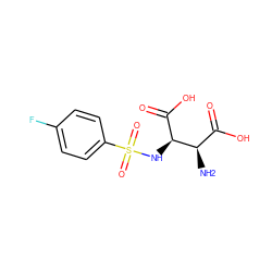 N[C@H](C(=O)O)[C@@H](NS(=O)(=O)c1ccc(F)cc1)C(=O)O ZINC001772602275