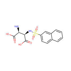 N[C@H](C(=O)O)[C@@H](NS(=O)(=O)c1ccc2ccccc2c1)C(=O)O ZINC001772650015