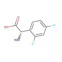 N[C@H](C(=O)O)c1ccc(F)cc1F ZINC000002560146