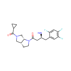 N[C@H](CC(=O)N1CC[C@@H]2CN(C(=O)C3CC3)C[C@@H]21)Cc1cc(F)c(F)cc1F ZINC000169703965