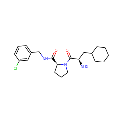 N[C@H](CC1CCCCC1)C(=O)N1CCC[C@H]1C(=O)NCc1cccc(Cl)c1 ZINC000039145543