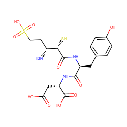 N[C@H](CCS(=O)(=O)O)[C@H](S)C(=O)N[C@@H](Cc1ccc(O)cc1)C(=O)N[C@@H](CC(=O)O)C(=O)O ZINC000013802995