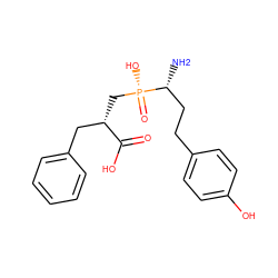 N[C@H](CCc1ccc(O)cc1)[P@](=O)(O)C[C@@H](Cc1ccccc1)C(=O)O ZINC000299827321