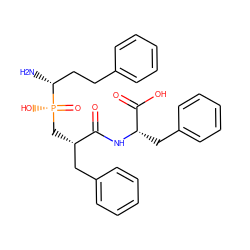 N[C@H](CCc1ccccc1)[P@](=O)(O)C[C@@H](Cc1ccccc1)C(=O)N[C@@H](Cc1ccccc1)C(=O)O ZINC000013807089