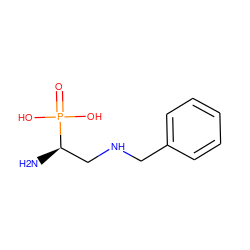 N[C@H](CNCc1ccccc1)P(=O)(O)O ZINC000196891838