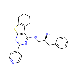 N[C@H](CNc1nc(-c2ccncc2)nc2sc3c(c12)CCCC3)Cc1ccccc1 ZINC000095920841