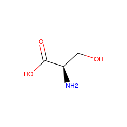 N[C@H](CO)C(=O)O ZINC000000895342