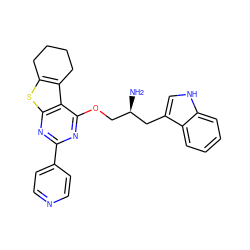 N[C@H](COc1nc(-c2ccncc2)nc2sc3c(c12)CCCC3)Cc1c[nH]c2ccccc12 ZINC000653762221