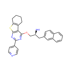 N[C@H](COc1nc(-c2ccncc2)nc2sc3c(c12)CCCC3)Cc1ccc2ccccc2c1 ZINC000653762261