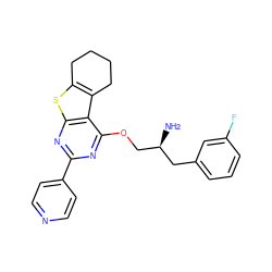 N[C@H](COc1nc(-c2ccncc2)nc2sc3c(c12)CCCC3)Cc1cccc(F)c1 ZINC000653666679