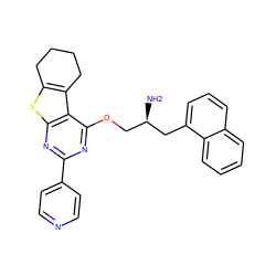 N[C@H](COc1nc(-c2ccncc2)nc2sc3c(c12)CCCC3)Cc1cccc2ccccc12 ZINC000653762233