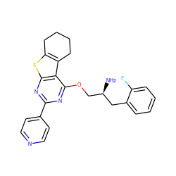 N[C@H](COc1nc(-c2ccncc2)nc2sc3c(c12)CCCC3)Cc1ccccc1F ZINC000653666678