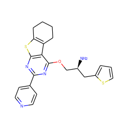 N[C@H](COc1nc(-c2ccncc2)nc2sc3c(c12)CCCC3)Cc1cccs1 ZINC000223686417