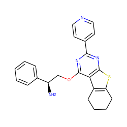 N[C@H](COc1nc(-c2ccncc2)nc2sc3c(c12)CCCC3)c1ccccc1 ZINC000653758335