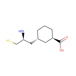 N[C@H](CS)C[C@@H]1CCC[C@@H](C(=O)O)C1 ZINC000013528279