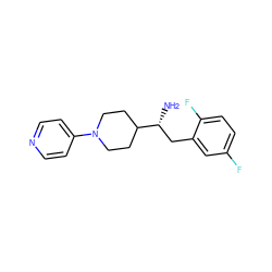 N[C@H](Cc1cc(F)ccc1F)C1CCN(c2ccncc2)CC1 ZINC000066112398