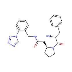 N[C@H](Cc1ccccc1)C(=O)N1CCC[C@H]1CC(=O)NCc1ccccc1-n1cnnn1 ZINC000026820192