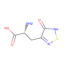 N[C@H](Cc1ns[nH]c1=O)C(=O)O ZINC000013837801