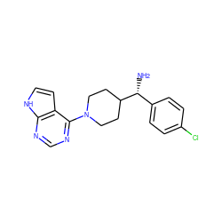 N[C@H](c1ccc(Cl)cc1)C1CCN(c2ncnc3[nH]ccc23)CC1 ZINC000029050641