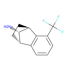 N[C@H]1[C@H]2CC[C@H]1c1c2cccc1C(F)(F)F ZINC000100698497