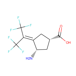 N[C@H]1C[C@@H](C(=O)O)CC1=C(C(F)(F)F)C(F)(F)F ZINC000035075377