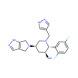 N[C@H]1C[C@@H](N2Cc3cn[nH]c3C2)CN(Cc2cn[nH]c2)[C@@H]1c1cc(F)ccc1F ZINC000169701999