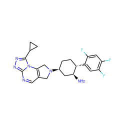 N[C@H]1C[C@@H](N2Cc3cnc4nnc(C5CC5)n4c3C2)CC[C@@H]1c1cc(F)c(F)cc1F ZINC000653905732