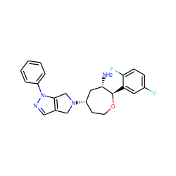 N[C@H]1C[C@@H](N2Cc3cnn(-c4ccccc4)c3C2)CCO[C@@H]1c1cc(F)ccc1F ZINC000144194816