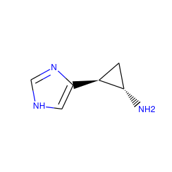 N[C@H]1C[C@@H]1c1c[nH]cn1 ZINC000013518995