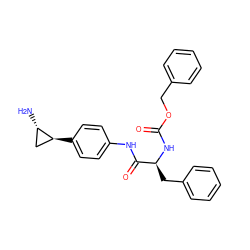 N[C@H]1C[C@@H]1c1ccc(NC(=O)[C@H](Cc2ccccc2)NC(=O)OCc2ccccc2)cc1 ZINC000072172252