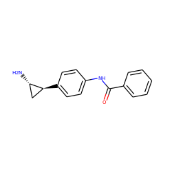 N[C@H]1C[C@@H]1c1ccc(NC(=O)c2ccccc2)cc1 ZINC000072172247