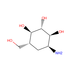 N[C@H]1C[C@H](CO)[C@@H](O)[C@H](O)[C@H]1O ZINC000005850992