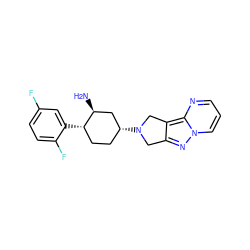 N[C@H]1C[C@H](N2Cc3nn4cccnc4c3C2)CC[C@@H]1c1cc(F)ccc1F ZINC000653905731