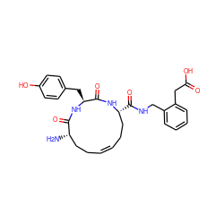 N[C@H]1CC/C=C/CC[C@@H](C(=O)NCc2ccccc2CC(=O)O)NC(=O)[C@H](Cc2ccc(O)cc2)NC1=O ZINC000071281545