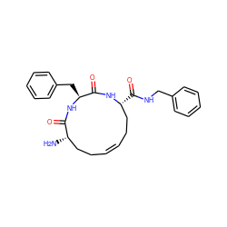 N[C@H]1CC/C=C\CC[C@@H](C(=O)NCc2ccccc2)NC(=O)[C@H](Cc2ccccc2)NC1=O ZINC000071294807