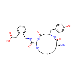 N[C@H]1CC/C=C\CN[C@H](C(=O)NCc2ccccc2CC(=O)O)NC(=O)C[C@H](Cc2ccc(O)cc2)NC1=O ZINC000071294290