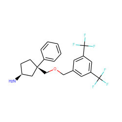 N[C@H]1CC[C@](COCc2cc(C(F)(F)F)cc(C(F)(F)F)c2)(c2ccccc2)C1 ZINC000035969115