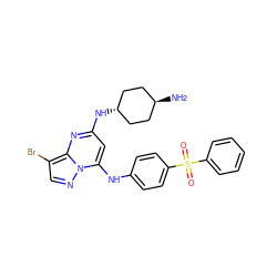 N[C@H]1CC[C@H](Nc2cc(Nc3ccc(S(=O)(=O)c4ccccc4)cc3)n3ncc(Br)c3n2)CC1 ZINC000253684894