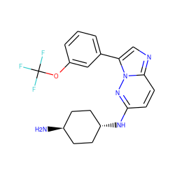 N[C@H]1CC[C@H](Nc2ccc3ncc(-c4cccc(OC(F)(F)F)c4)n3n2)CC1 ZINC001772569835