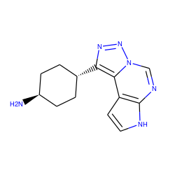 N[C@H]1CC[C@H](c2nnn3cnc4[nH]ccc4c23)CC1 ZINC001772578239