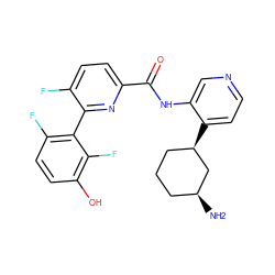 N[C@H]1CCC[C@@H](c2ccncc2NC(=O)c2ccc(F)c(-c3c(F)ccc(O)c3F)n2)C1 ZINC000140167618