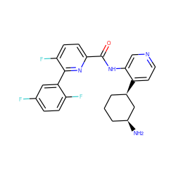 N[C@H]1CCC[C@@H](c2ccncc2NC(=O)c2ccc(F)c(-c3cc(F)ccc3F)n2)C1 ZINC000168315803