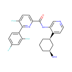 N[C@H]1CCC[C@@H](c2ccncc2NC(=O)c2ccc(F)c(-c3ccc(F)cc3F)n2)C1 ZINC000168252549