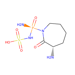 N[C@H]1CCCCN([P@@](N)(=O)NS(=O)(=O)O)C1=O ZINC000014128477