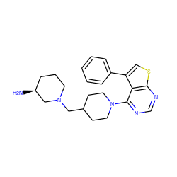 N[C@H]1CCCN(CC2CCN(c3ncnc4scc(-c5ccccc5)c34)CC2)C1 ZINC000146516883