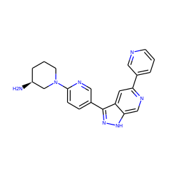 N[C@H]1CCCN(c2ccc(-c3n[nH]c4cnc(-c5cccnc5)cc34)cn2)C1 ZINC000205243647