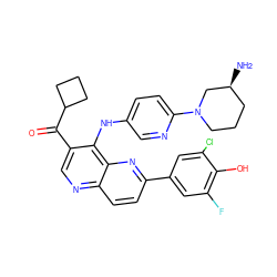 N[C@H]1CCCN(c2ccc(Nc3c(C(=O)C4CCC4)cnc4ccc(-c5cc(F)c(O)c(Cl)c5)nc34)cn2)C1 ZINC000473194889